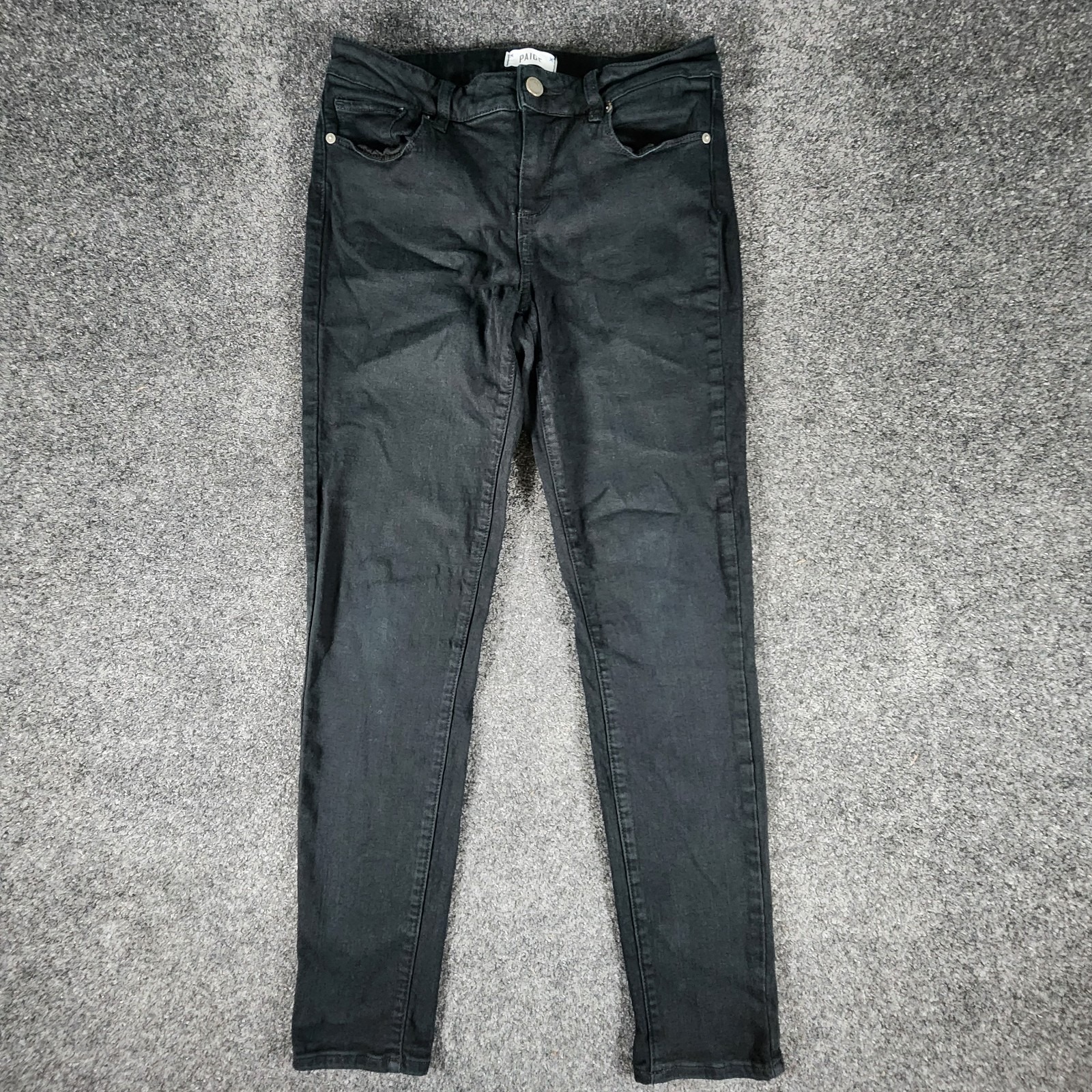 Paige Verdugo Ultra Skinny Jeans Black Shadow Size 29